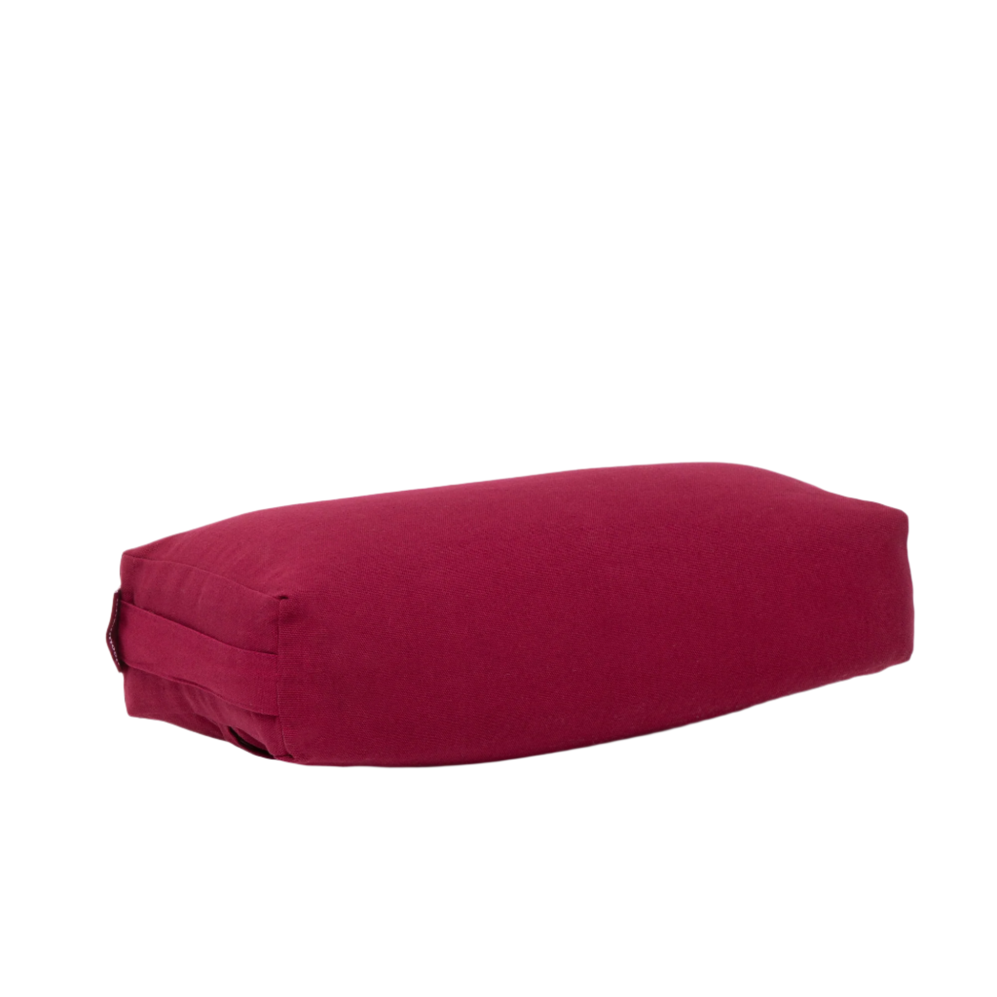 b, halfmoon Essential Cotton Rectangular Bolster Rouge side